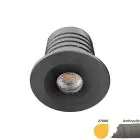 EcoDim Wpuszczany Spot Mini Antracyt 2.5W 155lm 30D - 827 Bardzo Ciepła Biel | 35mm - Aukko 28mm - IP67 - Ściemnianie